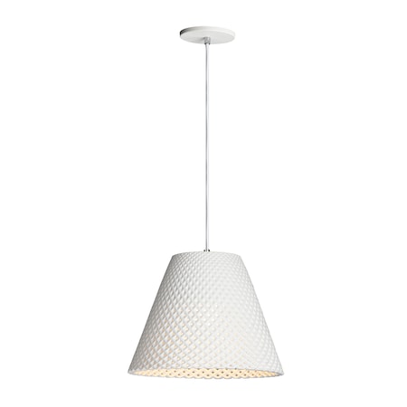 Maxim Lighting Woven 1-Light 14.5" Wide White Pendant Light 10145WT